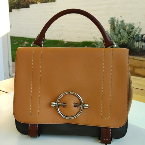 NWT JW ANDERSON Disc Leather Top Handle Satchel - Picture 2 of 16